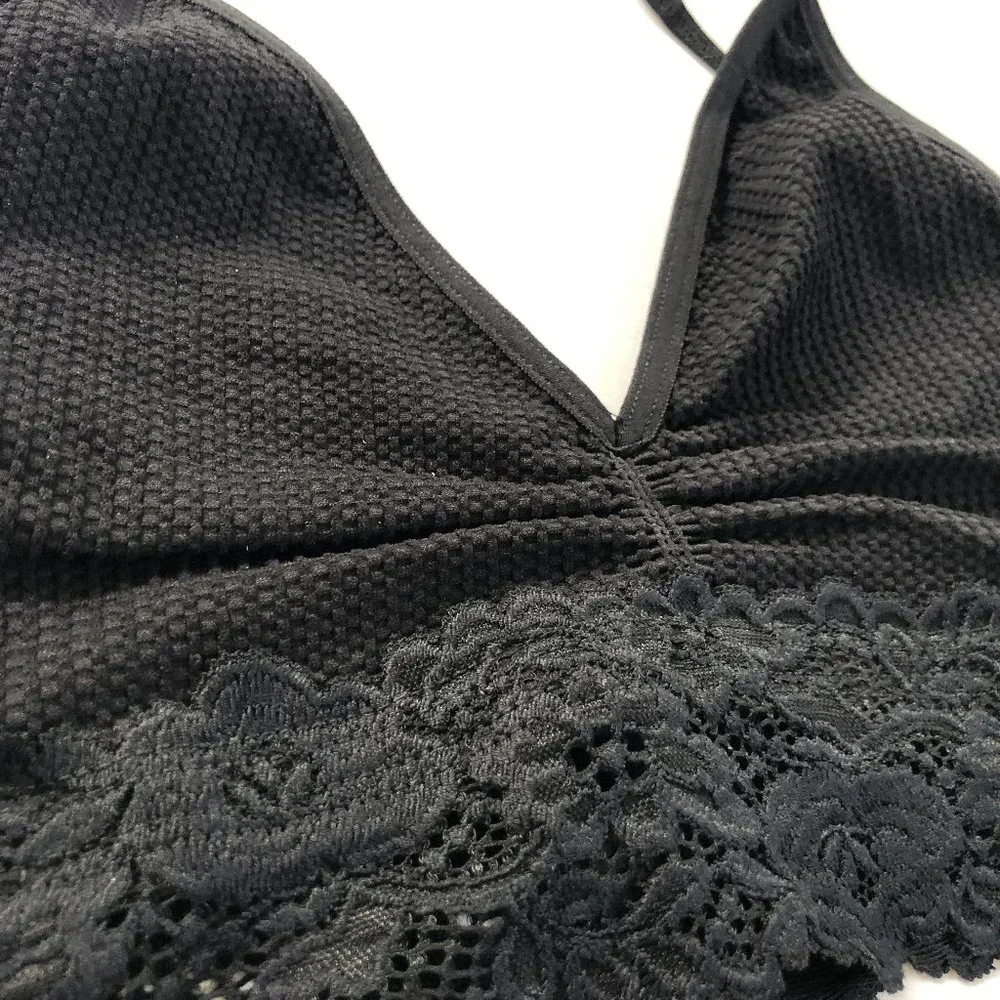 Free People Stevie Lace Trim Bralette NWOT
